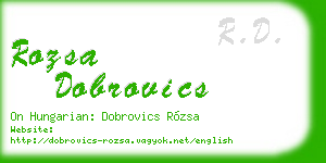 rozsa dobrovics business card